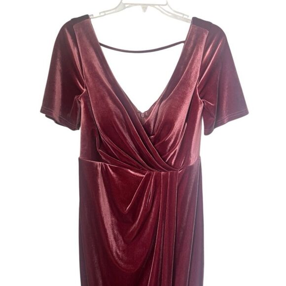 Revelry Women's Burnt Orange Elegant Velvet Evening Gown sz 8 - Picture 4 of 13